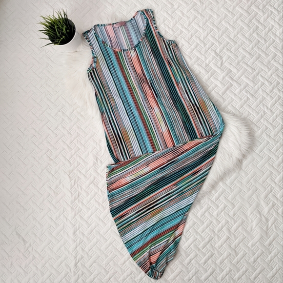 SJS Dresses & Skirts - {SJS} Striped Colorful Midi Dress